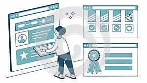 Web design elements, user interface kit, digital template vector design Generative AI