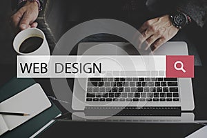 Web Design Homepage Digital Notebook Connection Concept