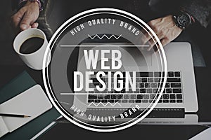 Web Design Homepage Digital Notebook Connection Concept