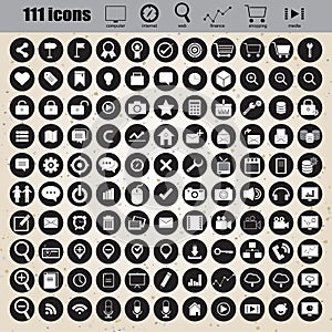Web design icons set