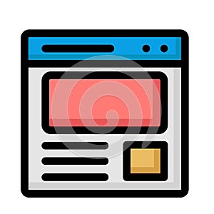 Web design Isolated Vector icon which can easily modify or edit