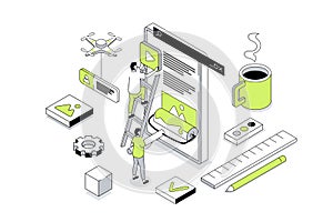 Web Design Isometric Concept