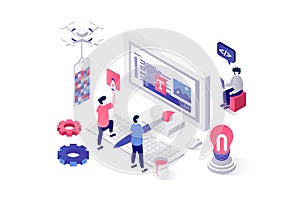 Web Design Isometric Concept