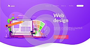 Web design landing page template