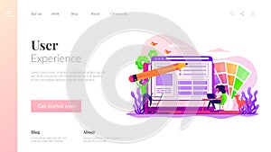 Web design landing page template