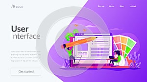 Web design landing page template