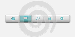 White clean navigation bar vector template design easy to edit