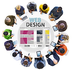 Web Design Network Website Ideas Media Information Concept