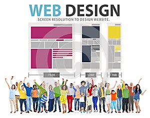 Web Design Network Website Ideas Media Information Concept