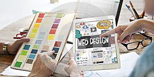 Web Design Page Layout Website Concept photo