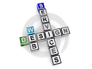 Web design service word block