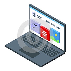 Web design software displaying user interface elements on laptop screen