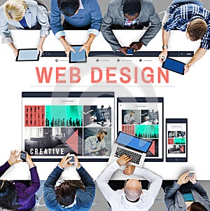 Web Design Software Technology Layout Blogging Concept