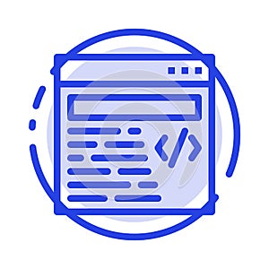 Web, Design, Text Blue Dotted Line Line Icon