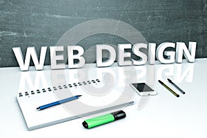 Web Design text concept