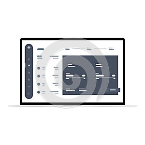 Web Design. Website template for laptop. Elements for laptop and web applications. User Interface UI and User Experience UX