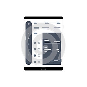 Web Design. Website template for tablet. Elements for tablet and web applications. User Interface UI and User Experience UX