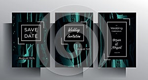 Design wedding invitation set of cards.