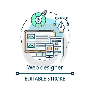 Web designer concept icon