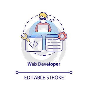 Web developer concept icon