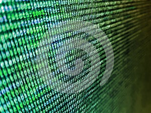 Web developer HTML code with CSS on screen. Web abstract programming and created virus on laptop screen. HTML CSS3 source code on