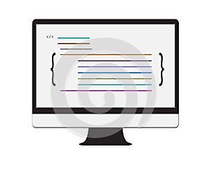 Web developer icon on white background. flat style.