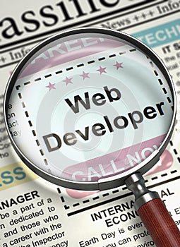Web Developer Join Our Team. 3D.