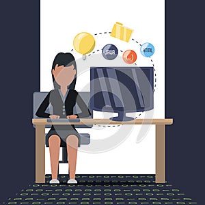 Web developer working on computer programming coding