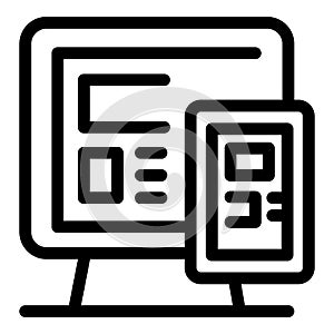 Web developer creating responsive website design for desktop and mobile