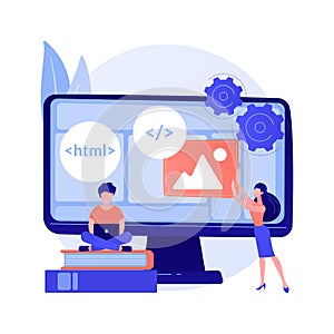 Web development courses vector concept metaphor