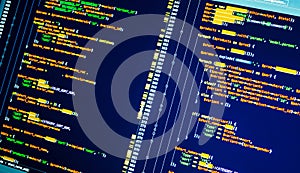 Web developing of the site using php language. Programming concept