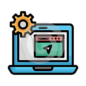Web developing, web development Vector Icon which can easily modify or edit