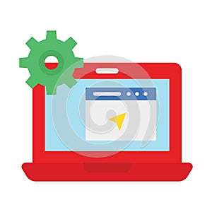 Web developing, web development Vector Icon which can easily modify or edit