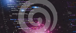 Web developing website javascript banner
