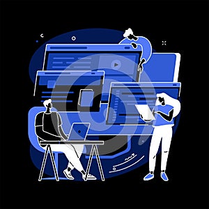 Web development abstract concept vector illustration.