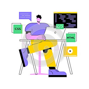 Web development abstract concept vector illustration.