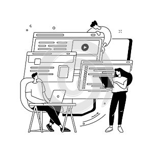Web development abstract concept vector illustration.