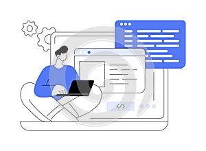 Web development abstract concept vector illustration.