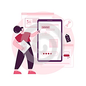 Web development abstract concept vector illustration.