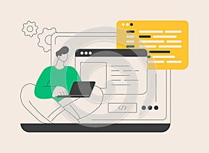 Web development abstract concept vector illustration.