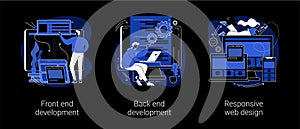 Web development agency abstract concept vector illustrations.
