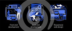 Web development agency abstract concept vector illustrations.
