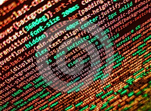 Web development code: CSS/SASS styles preprocessor script lines