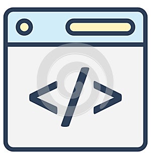 Web, Development code Isolated Vector Icon That can be very easily edit or modified.