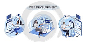 Web development, coding and programming. Creation digital Software mobile, desktop platforms