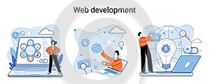 Web development, coding and programming. Creation digital Software mobile, desktop platforms