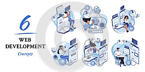 Web development, coding and programming. Creation digital Software mobile, desktop platforms