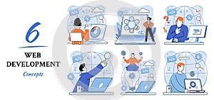 Web development, coding and programming. Creation digital Software mobile, desktop platforms