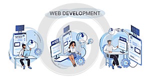 Web development, coding and programming. Creation digital Software mobile, desktop platforms