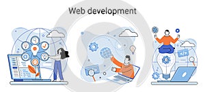 Web development, coding and programming. Creation digital Software mobile, desktop platforms